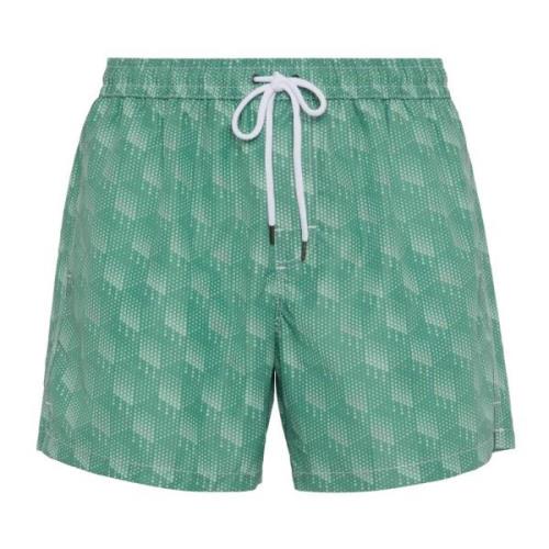 Boggi Milano Baddräkt med polka dot tryck Green, Herr