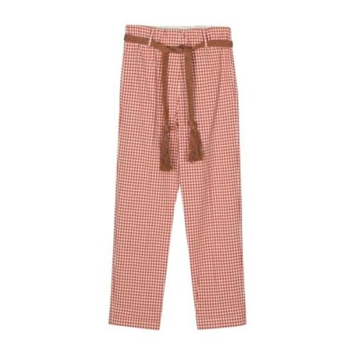 Alysi Wide Trousers Red, Dam