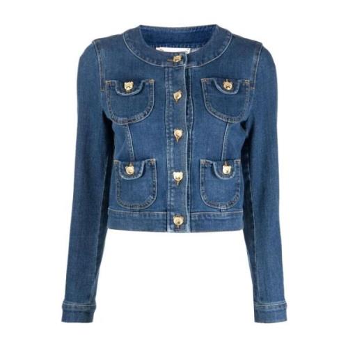 Moschino Denim Jackets Blue, Dam