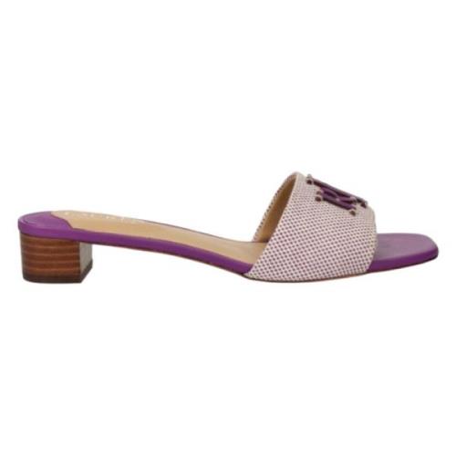 Ralph Lauren Heeled Mules Purple, Dam