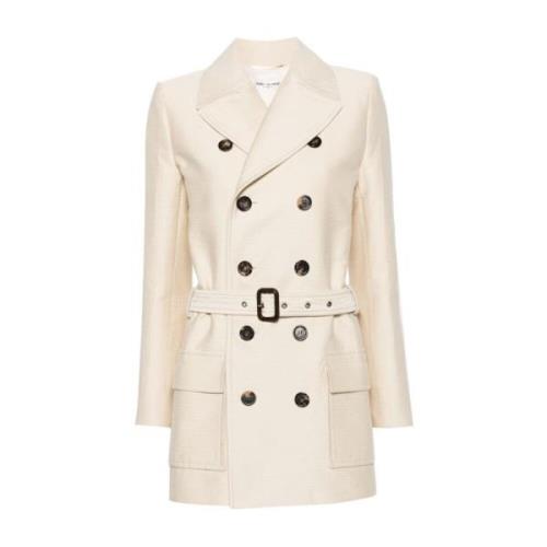 Saint Laurent Coats Beige, Dam