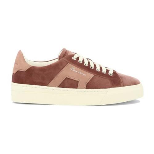 Santoni Dubbel Spänne Sammet Sneakers Multicolor, Dam