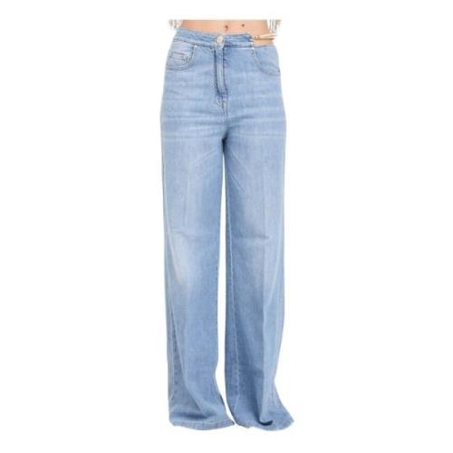 Simona Corsellini Wide Jeans Blue, Dam