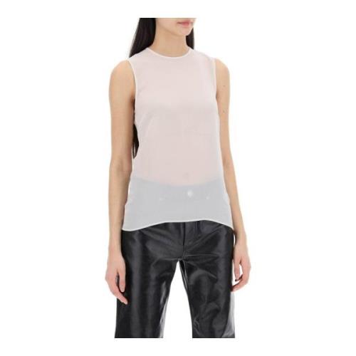 Ami Paris Sleeveless Tops White, Dam