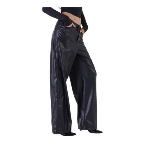 Silvian Heach Wide Trousers Black, Dam