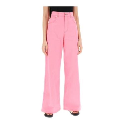 Marni Wide Jeans Pink, Dam