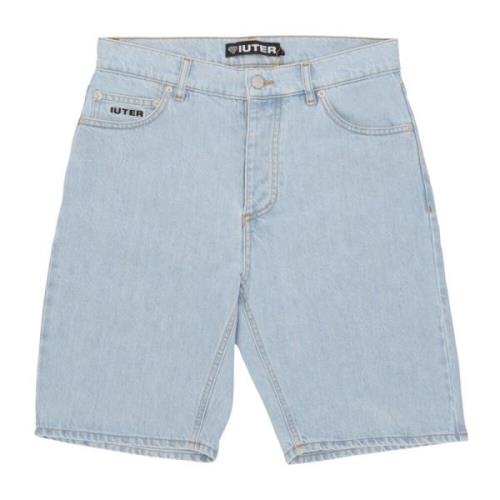 Iuter Regelbundna Denim Shorts Ljusblå Blue, Herr