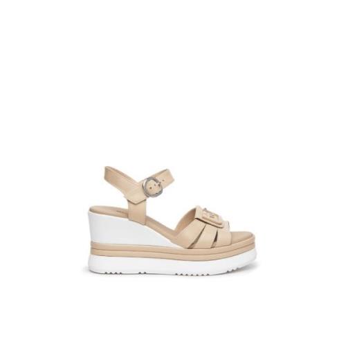 Nerogiardini Kil Sandal i Linne Beige, Dam