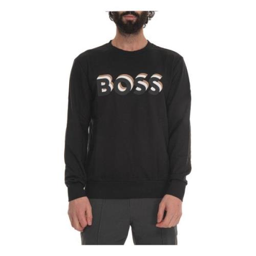 Boss Soleri 07 Crewneck sweatshirt Black, Herr