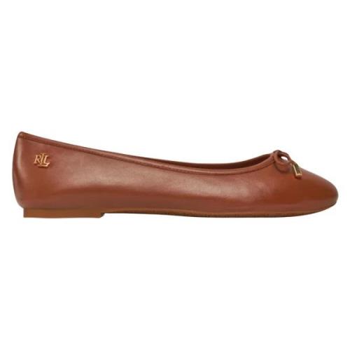 Ralph Lauren Brun platta skor Brown, Dam