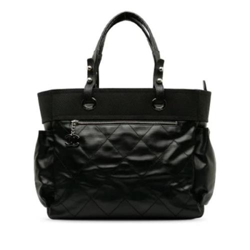 Chanel Vintage Pre-owned Tyg totevskor Black, Dam