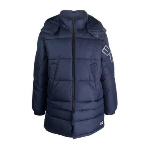 Emporio Armani EA7 Down Jackets Blue, Herr