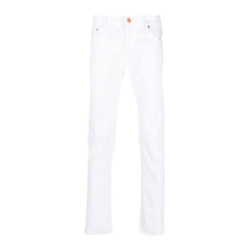 Hand Picked Slim-fit Jeans White, Herr