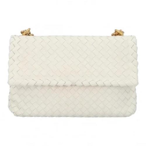 Bottega Veneta Vintage Pre-owned Laeder crossbodyvskor White, Dam