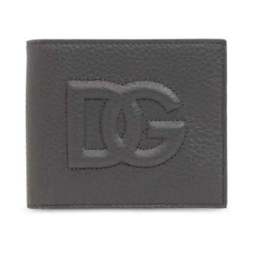 Dolce & Gabbana Vikbar plånbok med logotyp Gray, Herr