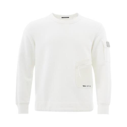 C.p. Company Vit Basic Crewneck Sweatshirt White, Herr