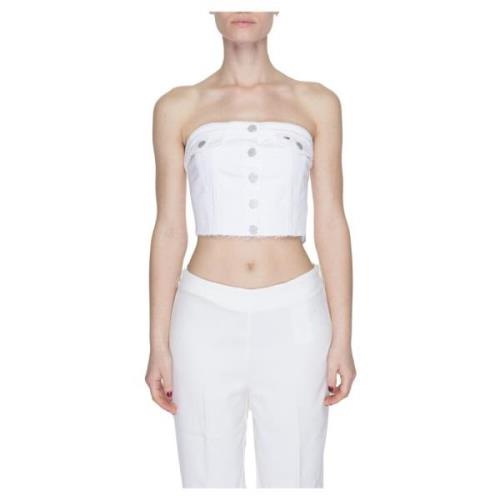 Tommy Jeans Sleeveless Tops White, Dam