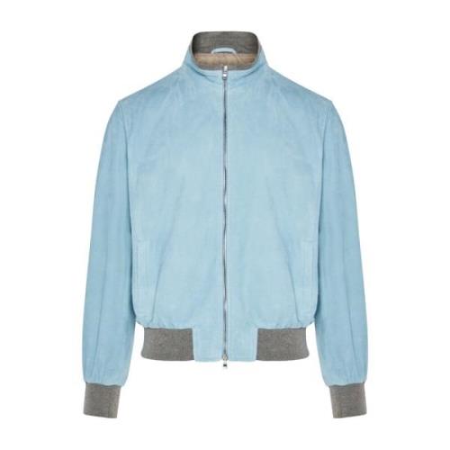 Barba Bomber Jackets Blue, Herr