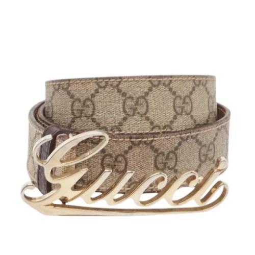 Gucci Vintage Pre-owned Laeder skrp Beige, Dam