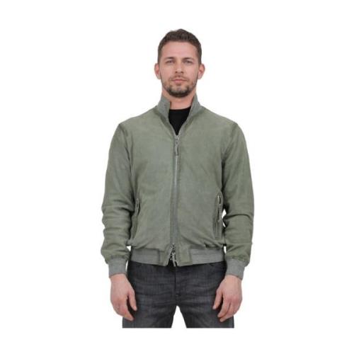 The Jack Leathers Leather Jackets Green, Herr