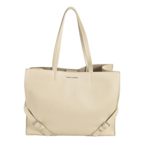 Orciani Stiliga läderväskor Beige, Dam