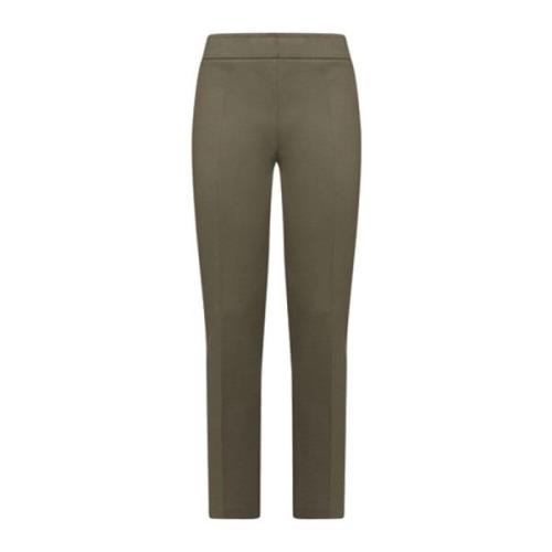 Blanca Vita Slim-fit Trousers Green, Dam