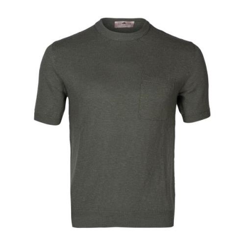 Irish Crone Slim Fit Crewneck T-shirt med ficka Green, Herr