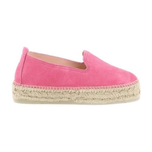 Manebí Mocka Espadriller med präglat logotyp Pink, Dam