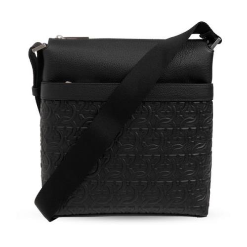 Salvatore Ferragamo Axelväska med monogram Black, Herr