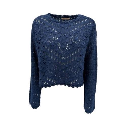 Twinset Round-neck Knitwear Blue, Dam