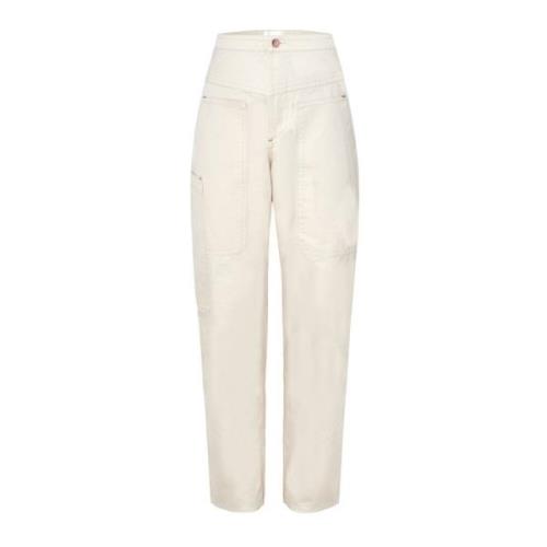 Isabel Marant Tapered Trousers Beige, Dam