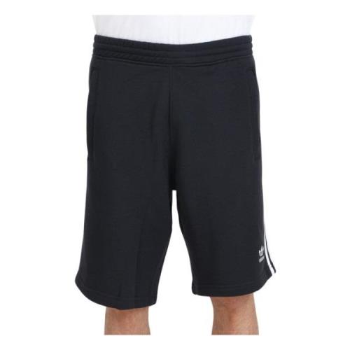 Adidas Originals Svarta Adicolor 3 Ränder Shorts Black, Herr