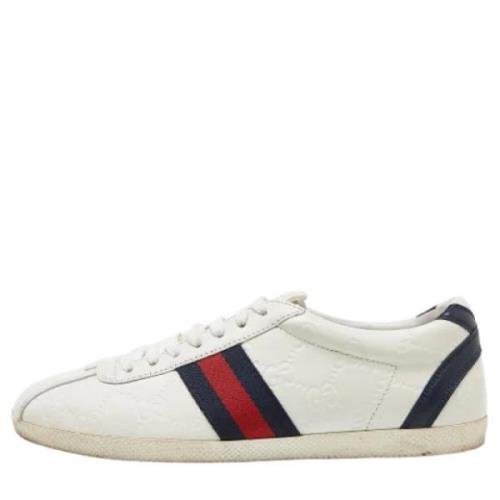 Gucci Vintage Pre-owned Laeder sneakers White, Dam