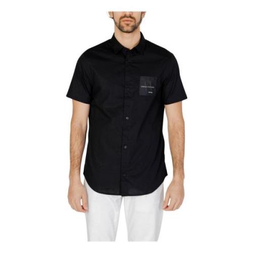 Armani Exchange Short Sleeve Shirts Black, Herr