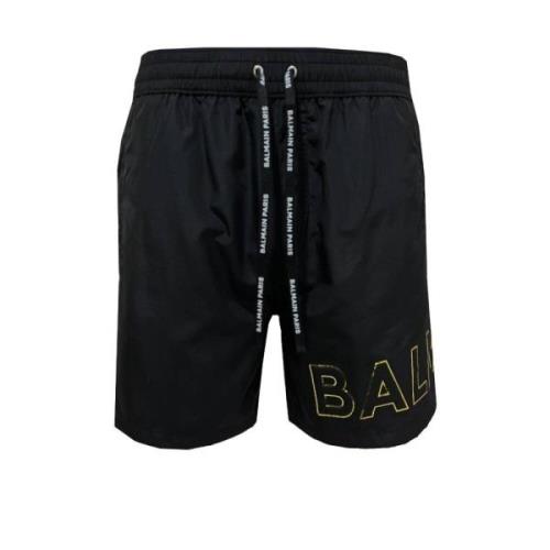 Balmain Beachwear Black, Herr