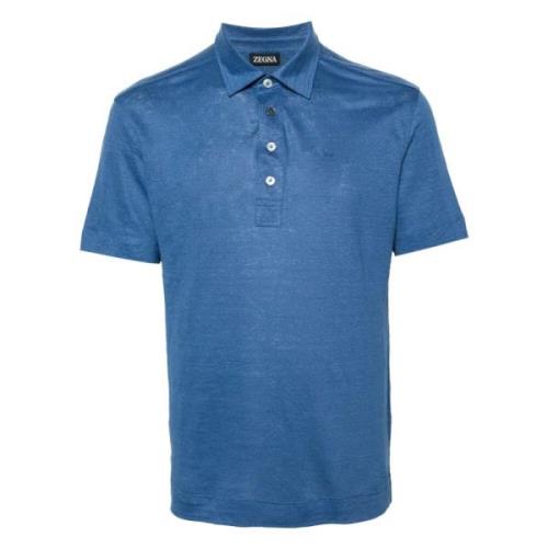 Ermenegildo Zegna Polo Shirts Blue, Herr