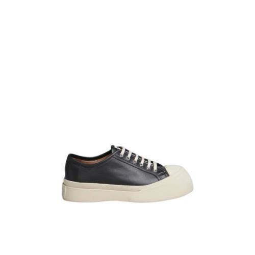 Marni Ikoniska Svart Nappa Läder Sneakers Aw23 Black, Dam