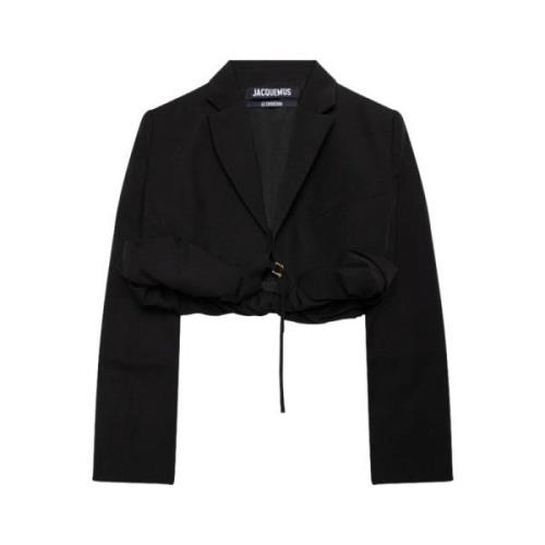 Jacquemus Svart Croissant Blazer Black, Dam