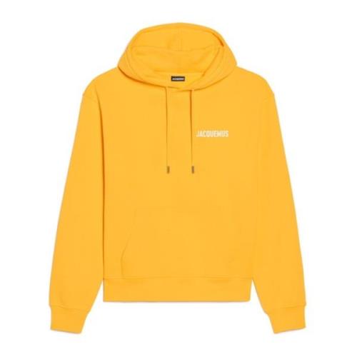 Jacquemus Broderad Logotyp Hoodie Orange, Dam