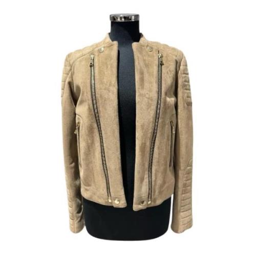 Balmain Pre-owned Pre-owned Mocka ytterklder Beige, Dam