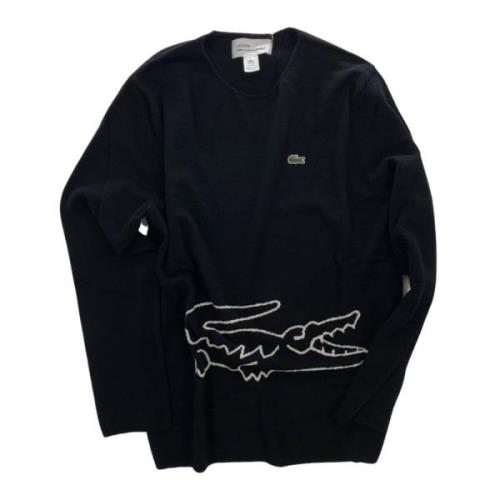 Comme des Garçons Svart Ull Lacoste Collab Tröja Black, Herr