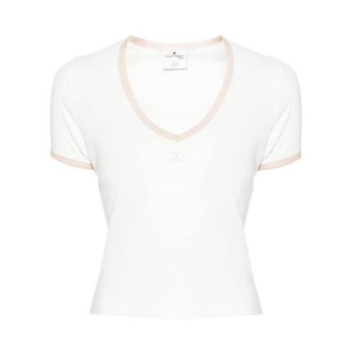 Courrèges T-Shirts White, Dam