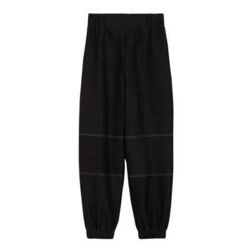 Max Mara Svart Jogger Stil Fritidsbyxor Black, Dam