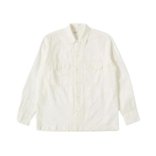 Universal Works Casual Shirts White, Herr