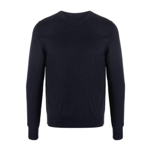 Maison Margiela Blå Cashmere Crew-Neck Sweater Blue, Herr