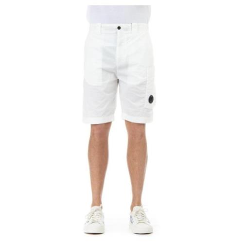 C.p. Company Militärinspirerade Cargo Bermuda Shorts White, Herr