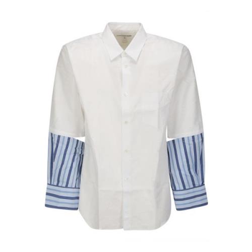 Comme des Garçons Bomull Dobby Check X Stripe Poplin Skjorta White, He...