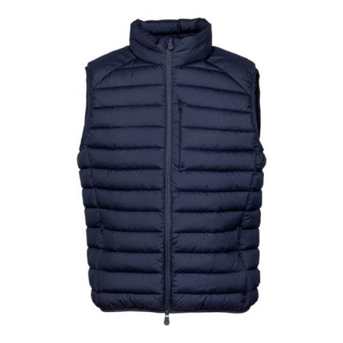 Save The Duck Quiltad ärmlös hög hals gilet Blue, Herr