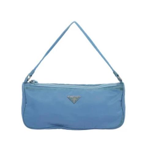 Prada Vintage Pre-owned Tyg prada-vskor Blue, Dam