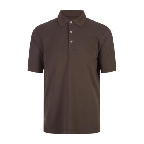 Fedeli Polo Shirts Brown, Herr